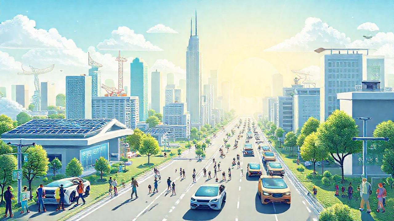 Una ciudad futurista, sostenible y vibrante