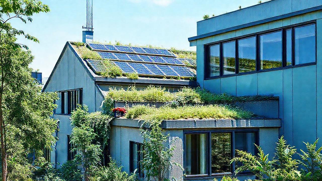 Edificio sostenible: diseño ecológico y moderno