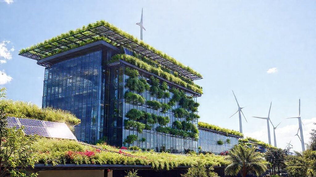 Edificios sostenibles brillan con futuro verde