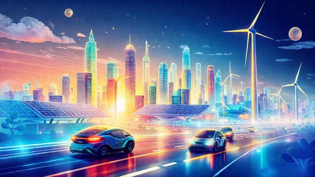 Ciudad futurista y sostenible