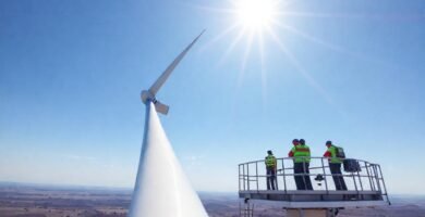 Turbinas eólicas en mantenimiento técnico