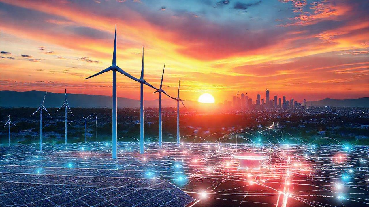 Energía limpia y tecnología futurista