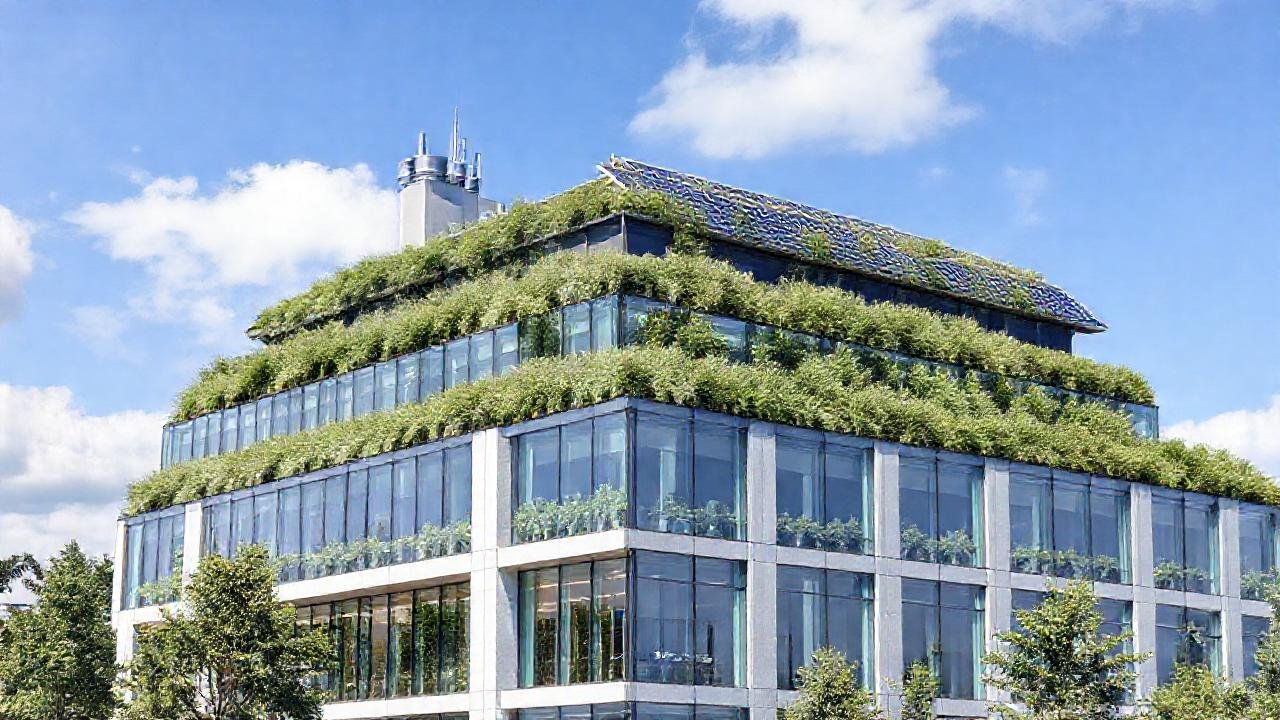 Edificio moderno, sostenible y tecnológicamente avanzado