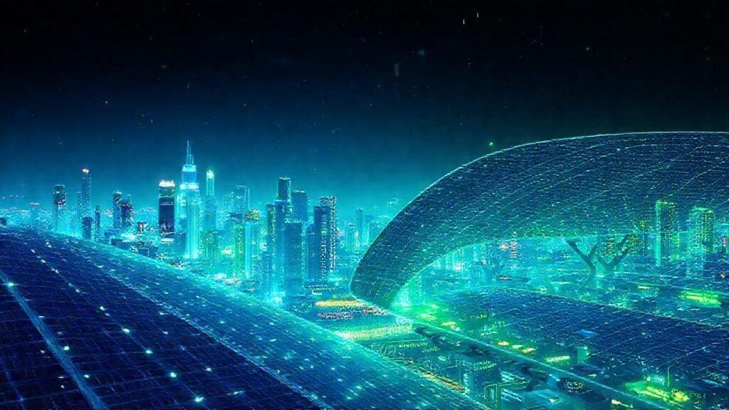 Paneles solares flexibles iluminan la ciudad