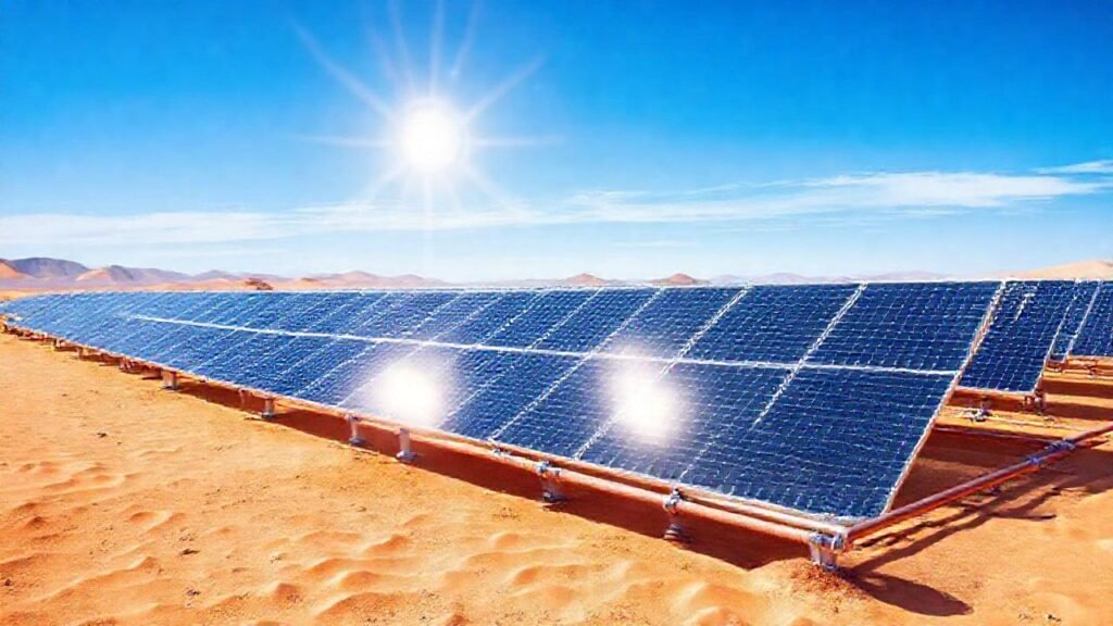 Paneles solares generan calor en el desierto