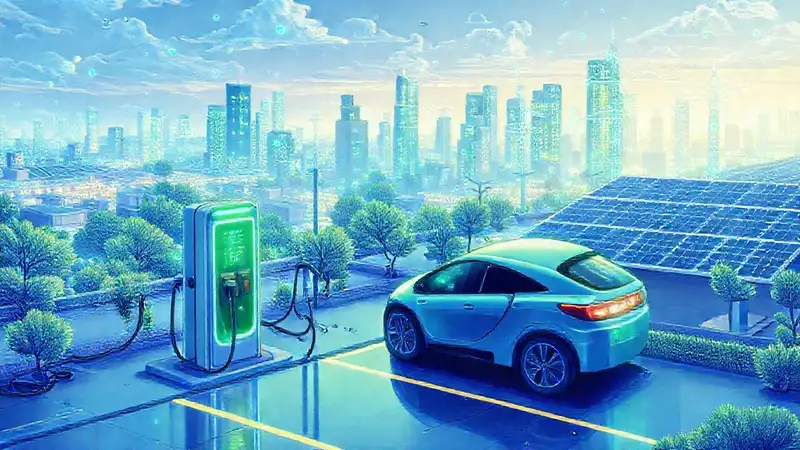 Energía limpia alimenta una ciudad futurista