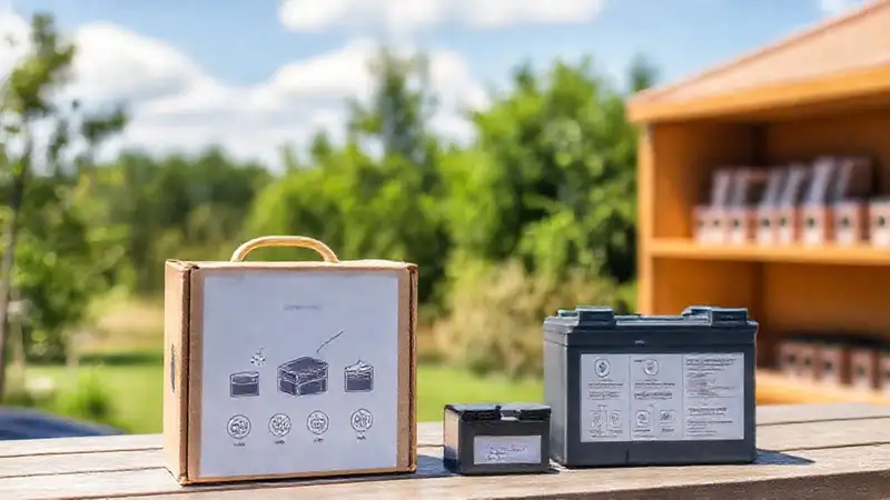 Kit solar con batería en exterior