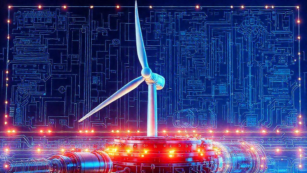 Turbina eólica: energía sostenible visualmente compleja