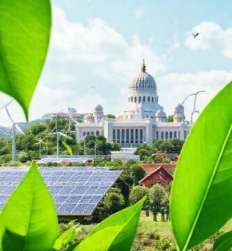 Una ciudad sostenible brilla con esperanza