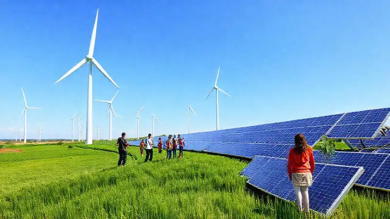 Energía renovable inspira un futuro brillante