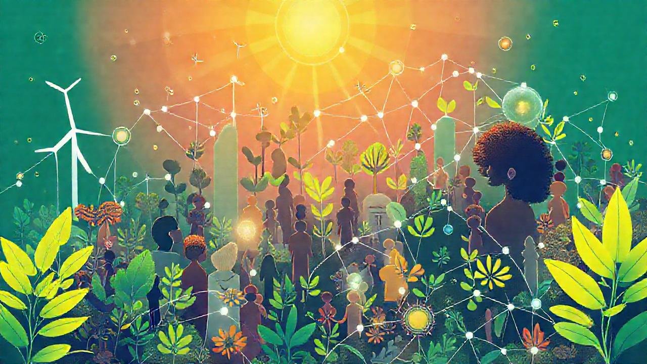 Energía sostenible construye un futuro brillante