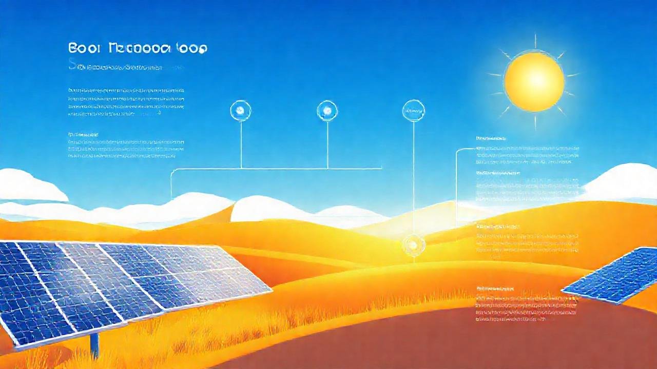Paneles solares modernos ilustran energía limpia