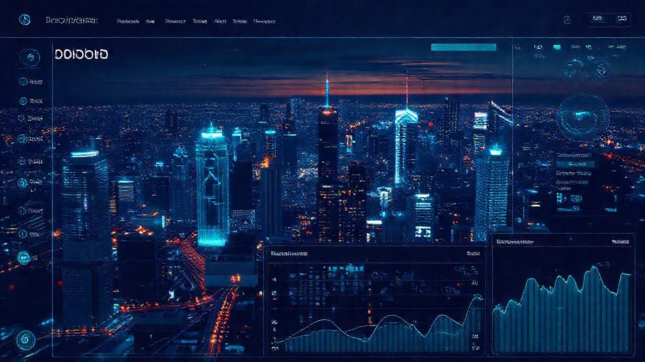 Una ciudad inteligente visualiza datos digitales