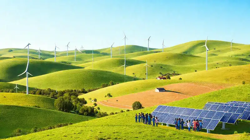 Energía limpia en paisajes rurales