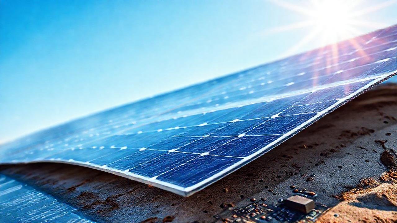 Paneles solares flexibles muestran datos técnicos