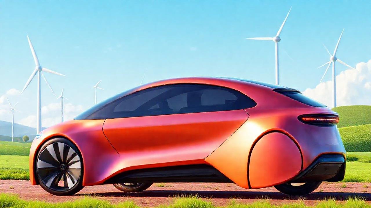 Un coche futurista genera energía limpia