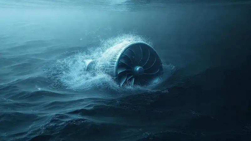 Turbinas submarinas: ciencia visual futurista