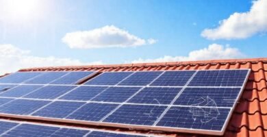 Paneles solares ofrecen energía limpia moderna