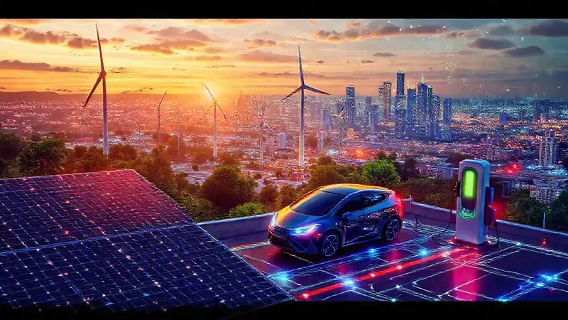 Energía sostenible impulsa una ciudad futurista