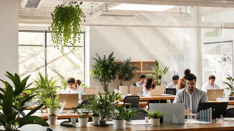 Espacio de trabajo moderno y sostenible