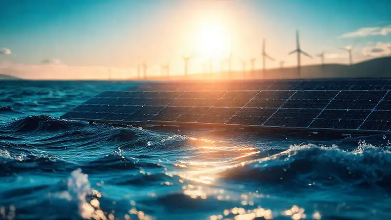 Energía limpia del océano futurista