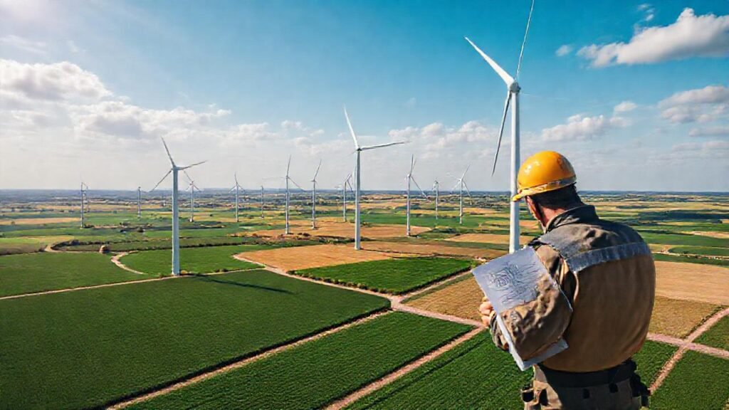 Turbinas eólicas modernas generan energía limpia