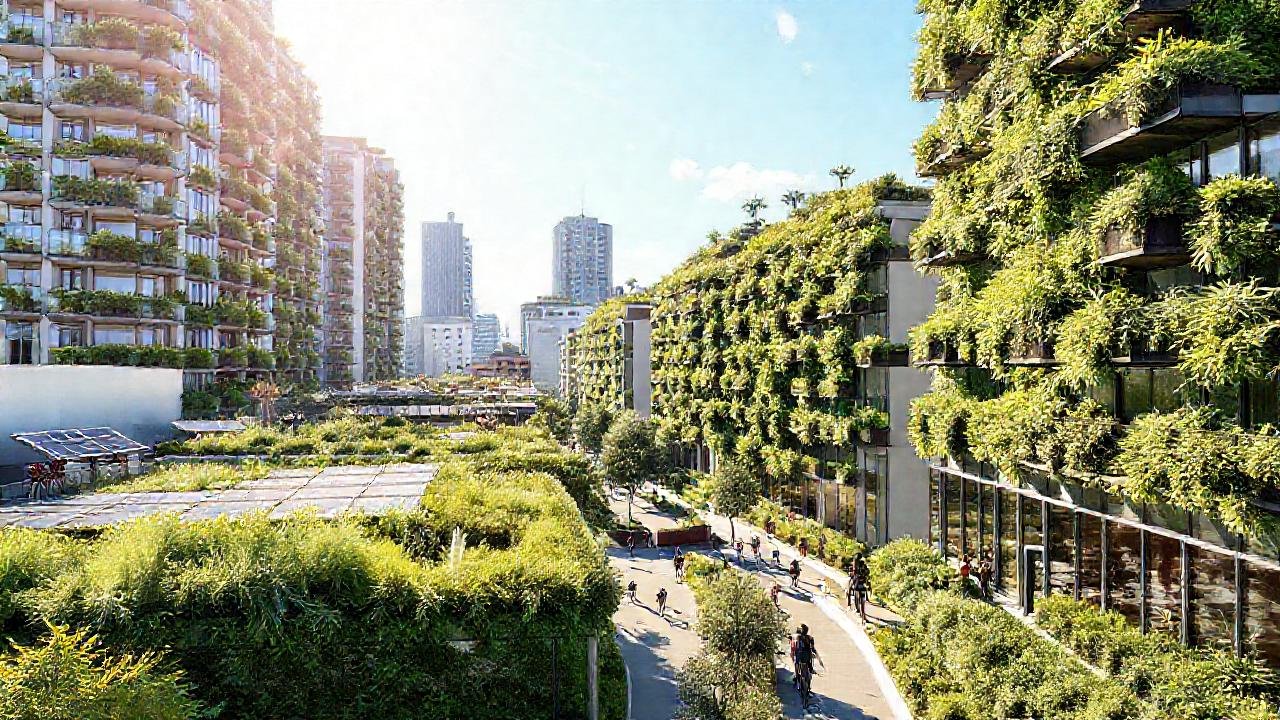 Una ciudad moderna y verde prospera