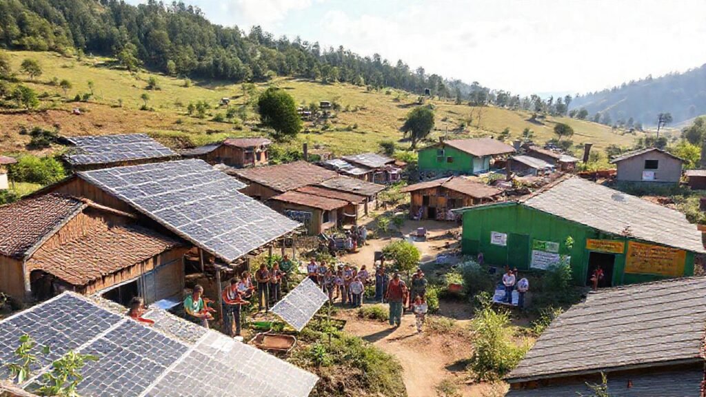Pueblo rural: energía sostenible y esperanza