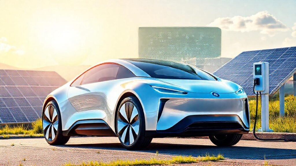 Coche eléctrico futurista