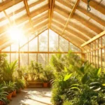 Un invernadero solar crea atmósfera cálida