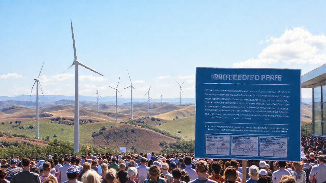 Turbinas eólicas y participación ciudadana se muestran