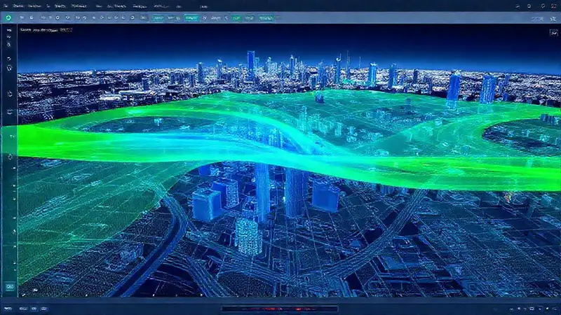 Simulación urbana de viento, visualización precisa