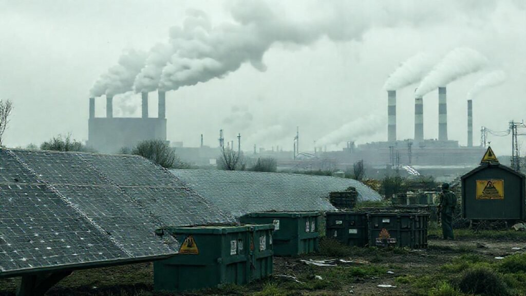 Un futuro industrial sombrío y contaminado