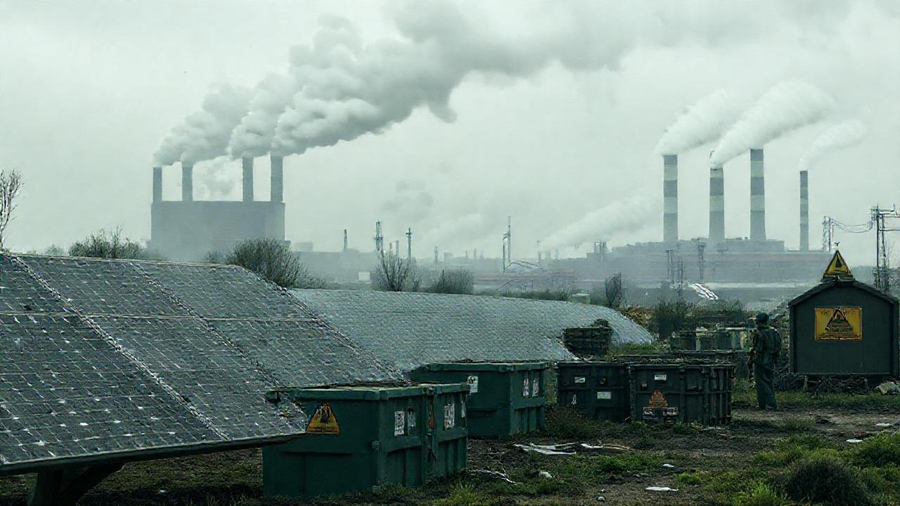 Un futuro industrial sombrío y contaminado