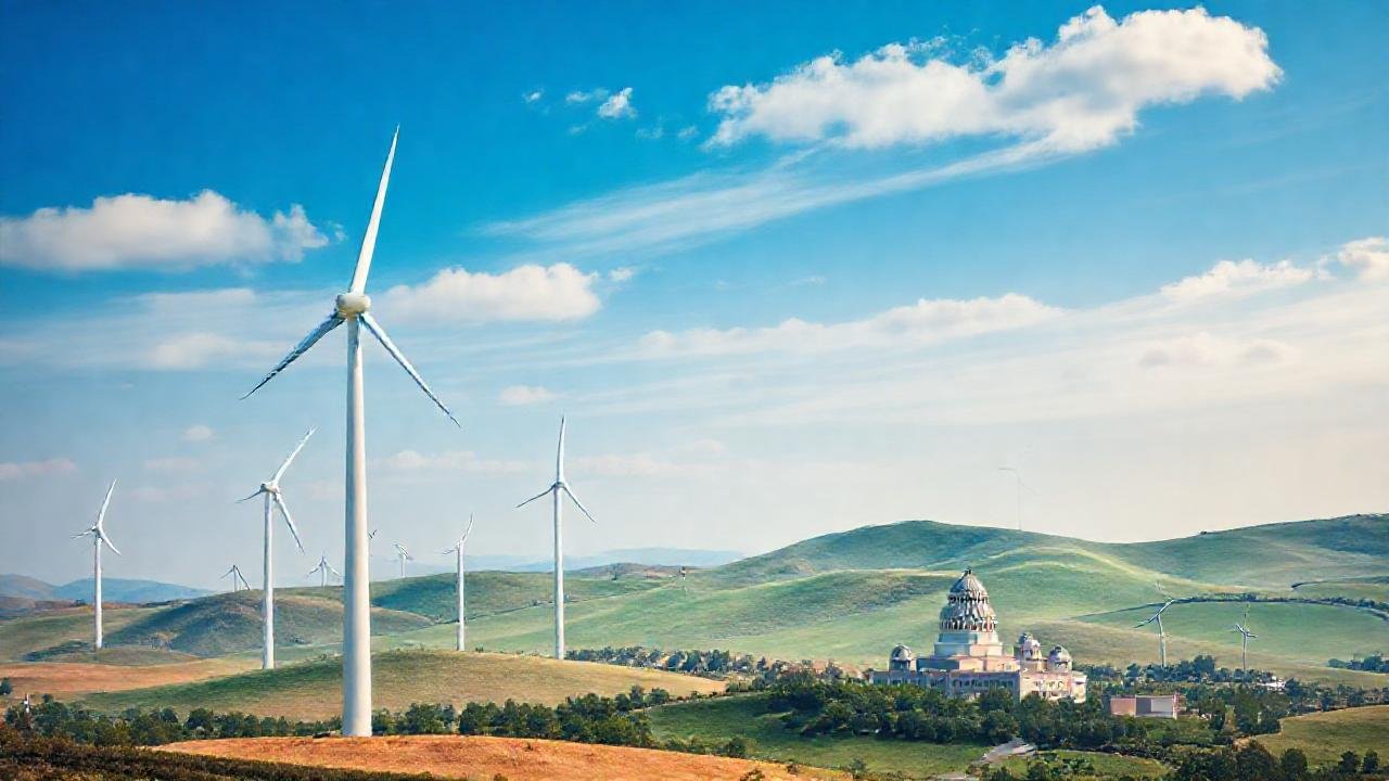 Turbinas eólicas simbolizan energía limpia y esperanza