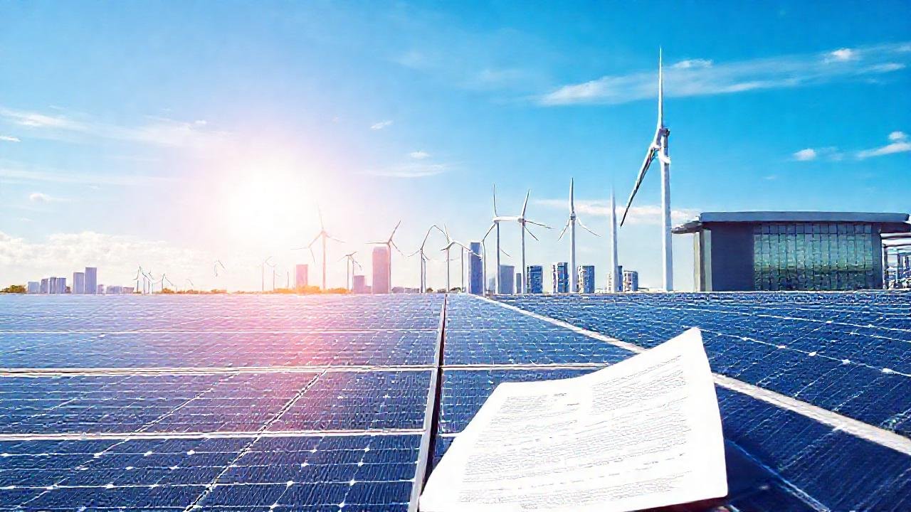 Energía sostenible visualiza un futuro brillante