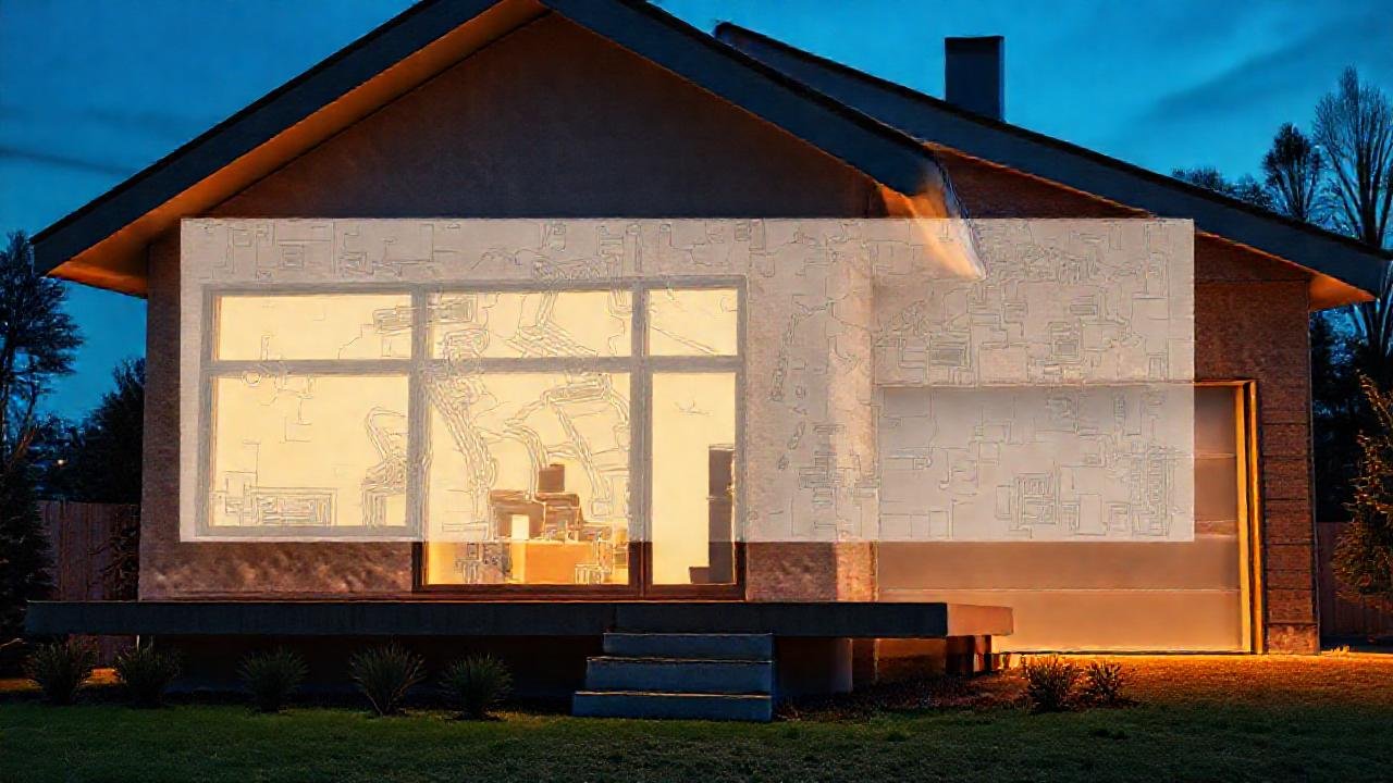 Casa moderna con detalles arquitectónicos