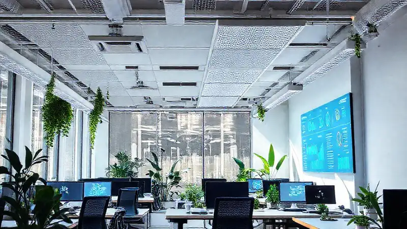 Un espacio de trabajo moderno y sereno