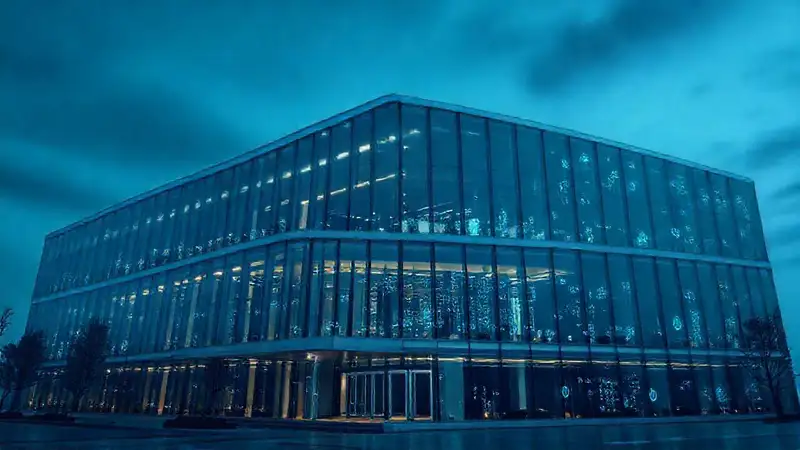 Edificio moderno: diseño digital y eficiente