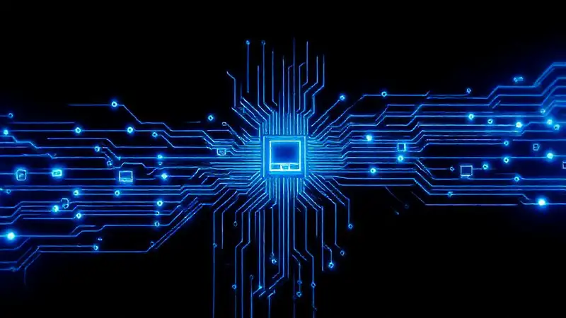 Plataforma digital futurista, resplandeciente y minimalista