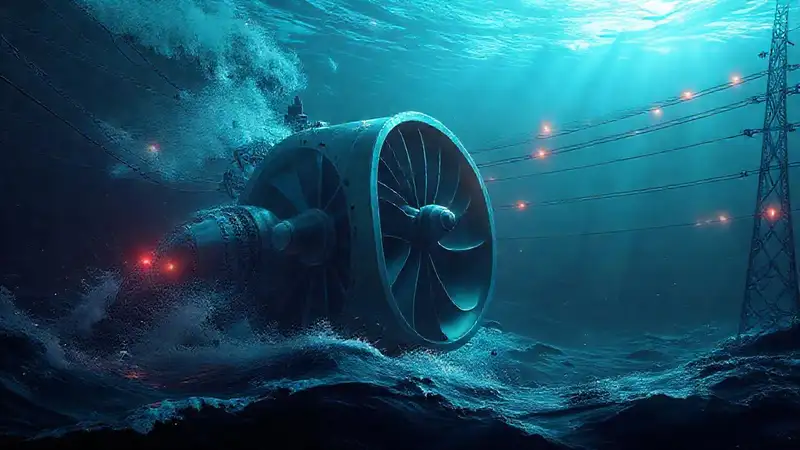 Energía oceánica transmitida a través de cables