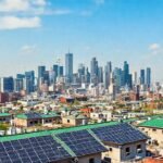 Una ciudad sostenible proyecta un futuro colorido