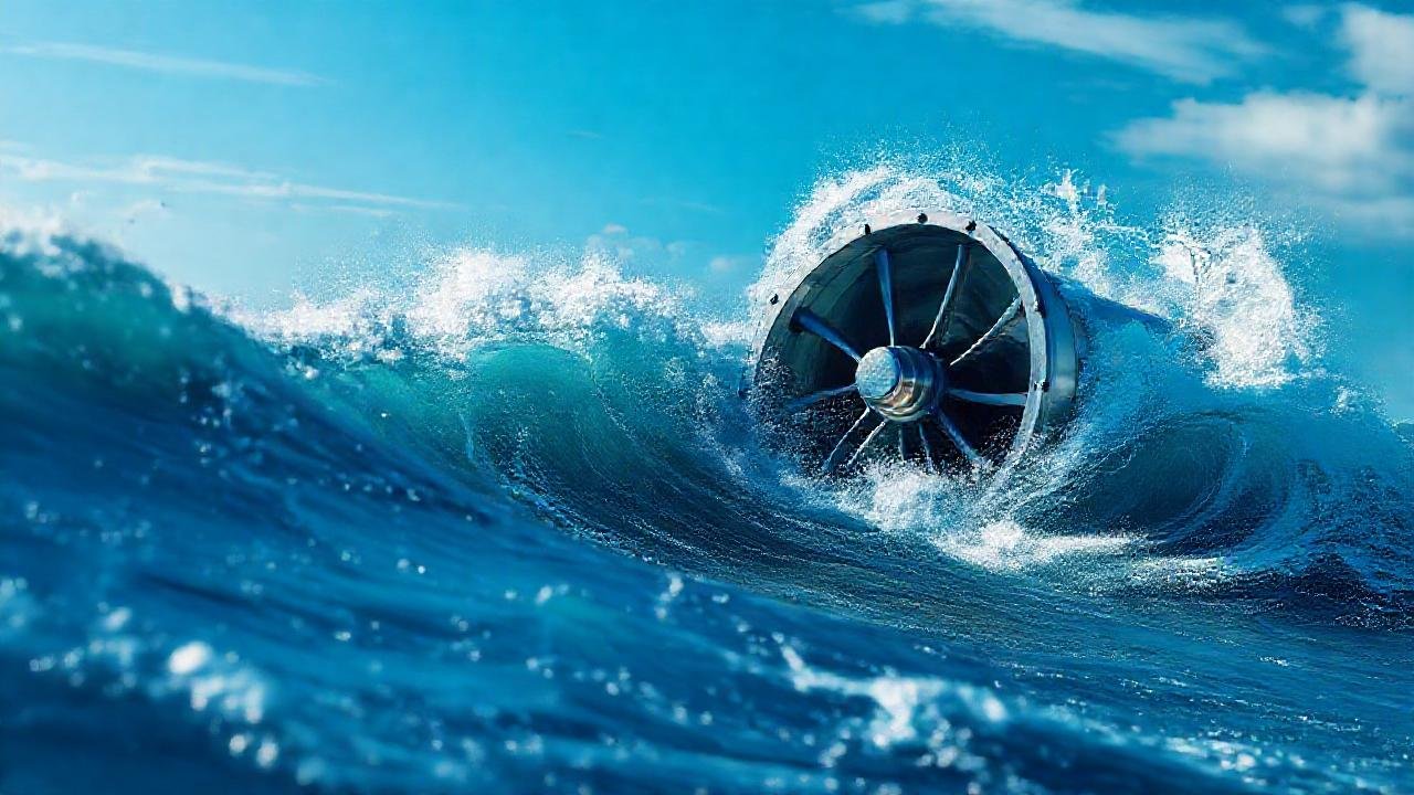 Olas marinas impulsan una turbina científica