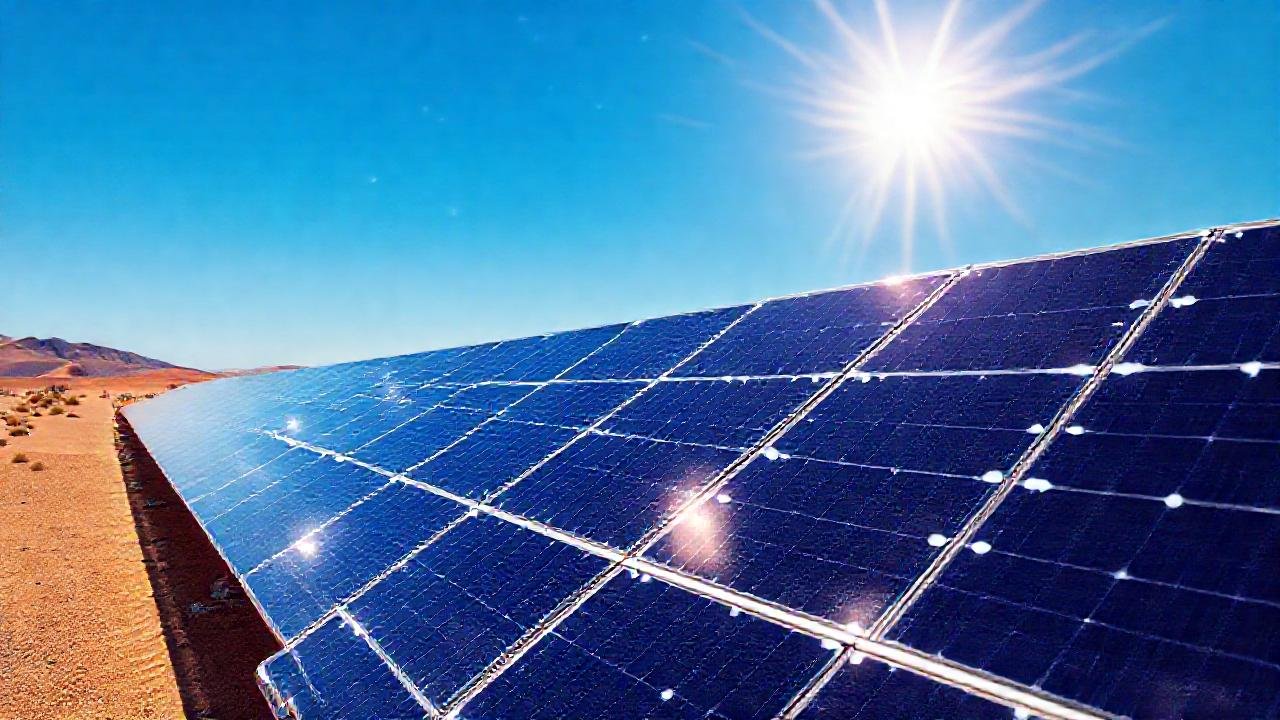 Paneles solares futuristas captan la luz intensa