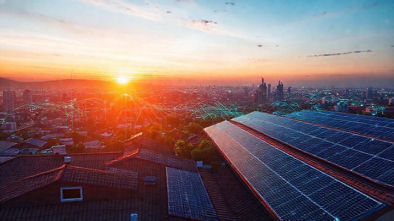 Una ciudad futurista utiliza energía limpia