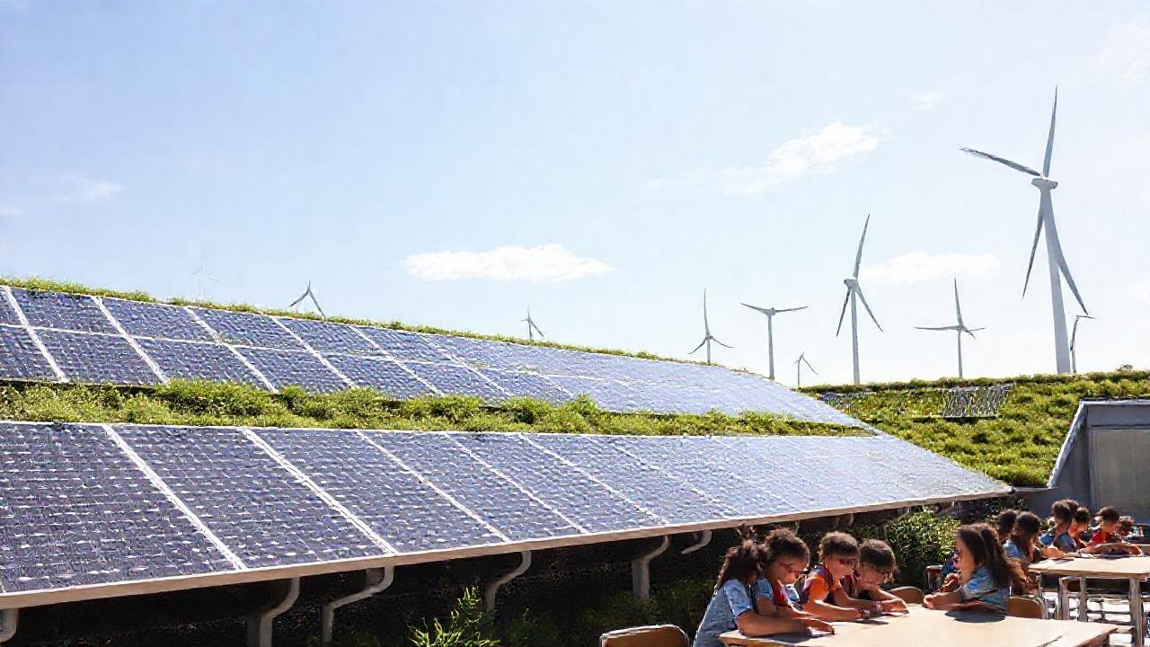Escuelas modernas promueven sostenibilidad con energía limpia