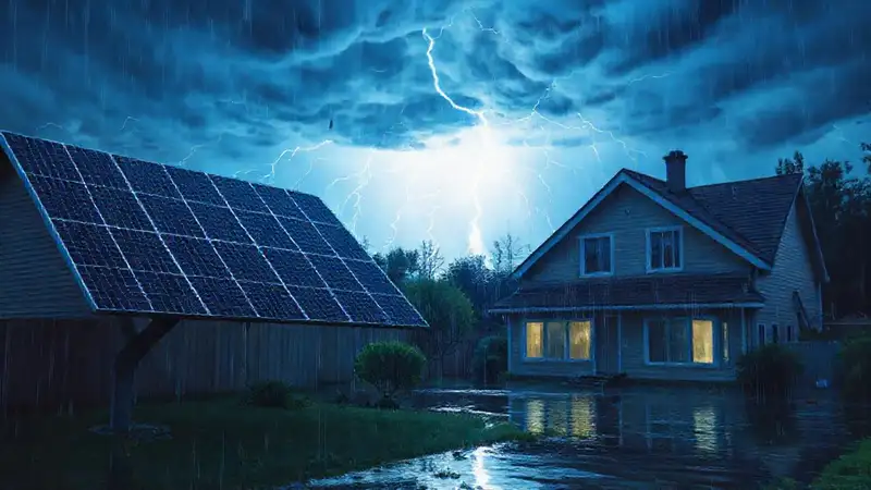 La tormenta dañó la casa