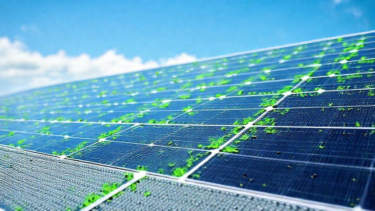 Paneles solares verdes alimentan un futuro limpio