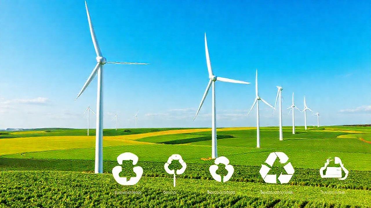 Turbinas eólicas promueven energía sostenible limpia