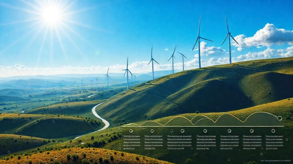 Turbina eólica: diseño moderno y vibrante